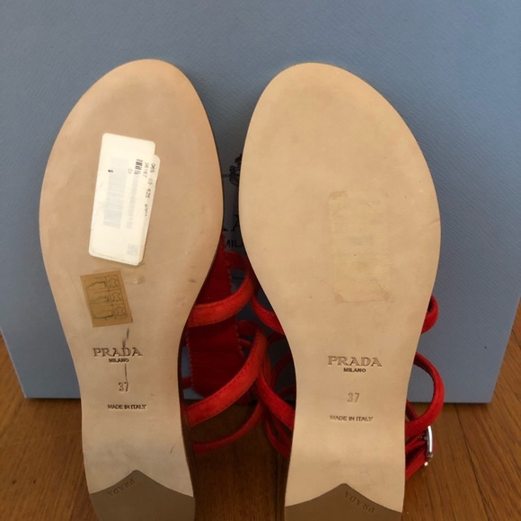 Authentic Prada Calzature Donna sandals 7B $650 - Picture 4 of 7